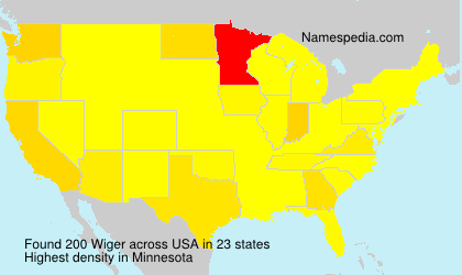 Surname Wiger in USA Surname Wiger in USA