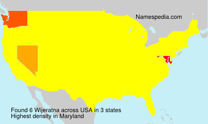 Surname Wijeratna in USA Surname Wijeratna in USA