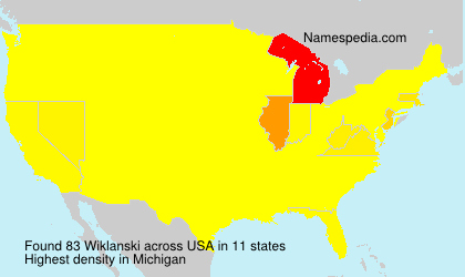 Surname Wiklanski in USA Surname Wiklanski in USA