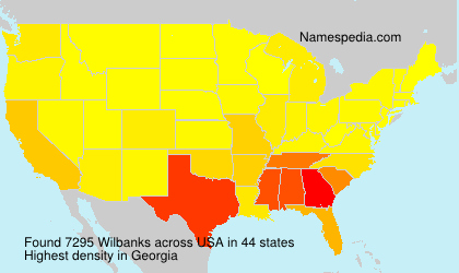 Surname Wilbanks in USA Surname Wilbanks in USA