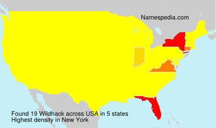 Surname Wildhack in USA Surname Wildhack in USA