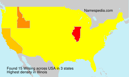 Surname Wilsing in USA Surname Wilsing in USA