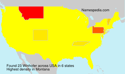 Surname Winhofer in USA Surname Winhofer in USA