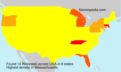 Surname Winiewski in USA Surname Winiewski in USA