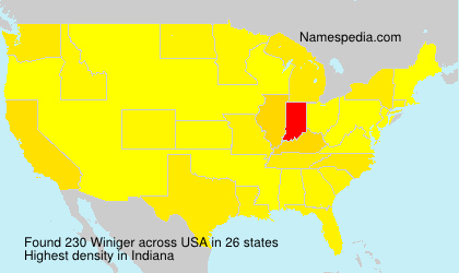Surname Winiger in USA Surname Winiger in USA
