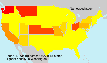 Surname Wining in USA Surname Wining in USA