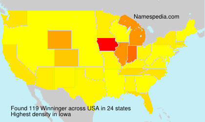 Surname Winninger in USA Surname Winninger in USA
