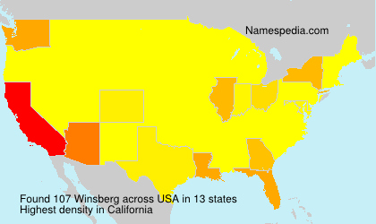 Surname Winsberg in USA Surname Winsberg in USA