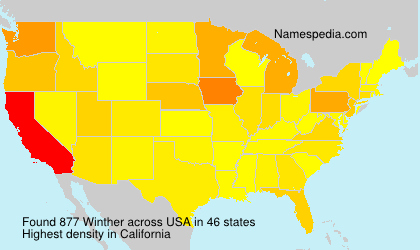 Surname Winther in USA Surname Winther in USA