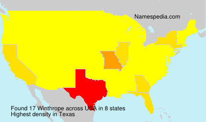 Surname Winthrope in USA Surname Winthrope in USA