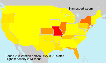 Surname Wintjen in USA Surname Wintjen in USA