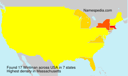 Surname Wintman in USA Surname Wintman in USA