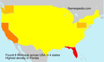 Surname Wintraub in USA Surname Wintraub in USA