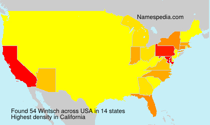 Surname Wintsch in USA Surname Wintsch in USA