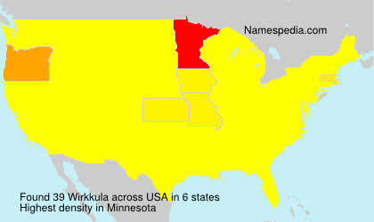 Surname Wirkkula in USA Surname Wirkkula in USA