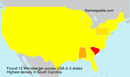 Surname Wirnsberger in USA