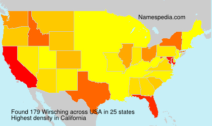 Surname Wirsching in USA Surname Wirsching in USA
