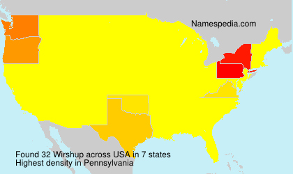 Surname Wirshup in USA Surname Wirshup in USA