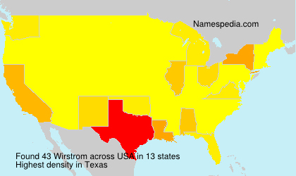 Surname Wirstrom in USA Surname Wirstrom in USA