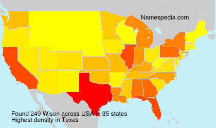 Surname Wison in USA Surname Wison in USA