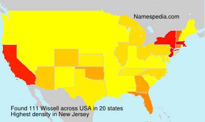 Surname Wissell in USA