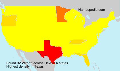 Surname Withoff in USA Surname Withoff in USA