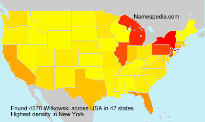 Surname Witkowski in USA Surname Witkowski in USA