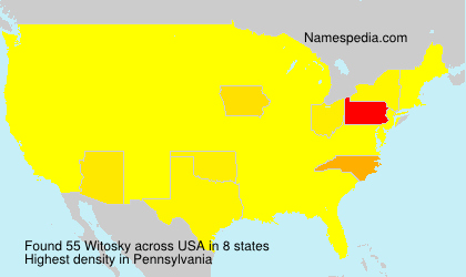 Surname Witosky in USA Surname Witosky in USA