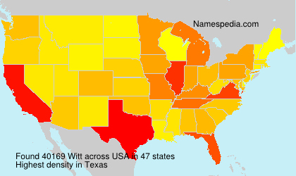 Surname Witt in USA Surname Witt in USA