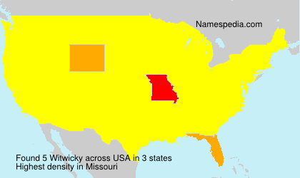 Surname Witwicky in USA Surname Witwicky in USA