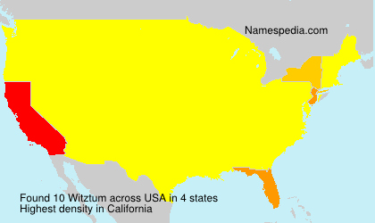 Surname Witztum in USA Surname Witztum in USA