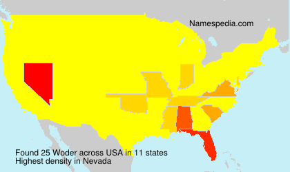 Surname Woder in USA Surname Woder in USA