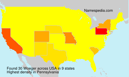 Surname Woeger in USA Surname Woeger in USA