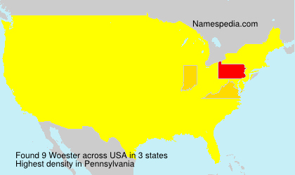 Surname Woester in USA Surname Woester in USA