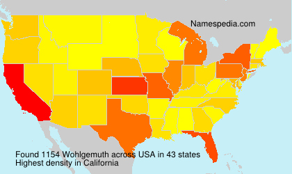 Surname Wohlgemuth in USA Surname Wohlgemuth in USA