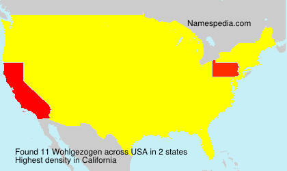 Surname Wohlgezogen in USA Surname Wohlgezogen in USA