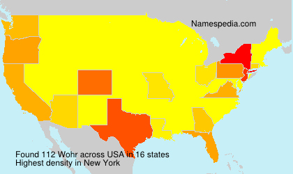 Surname Wohr in USA Surname Wohr in USA