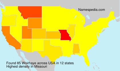 Surname Woirhaye in USA Surname Woirhaye in USA