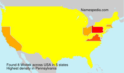 Surname Woitek in USA Surname Woitek in USA