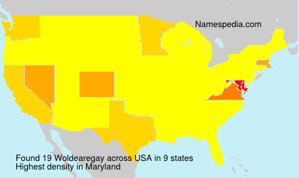 Surname Woldearegay in USA Surname Woldearegay in USA
