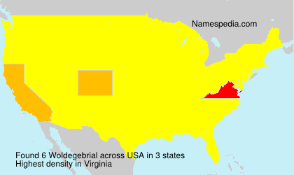 Surname Woldegebrial in USA Surname Woldegebrial in USA