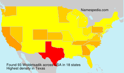 Surname Woldetsadik in USA Surname Woldetsadik in USA
