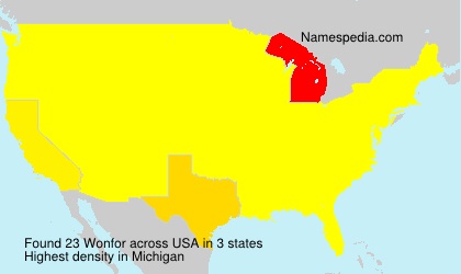 Surname Wonfor in USA Surname Wonfor in USA