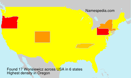 Surname Wonsiewicz in USA Surname Wonsiewicz in USA