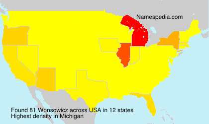 Surname Wonsowicz in USA Surname Wonsowicz in USA