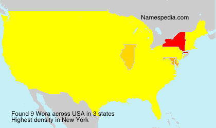 Surname Wora in USA