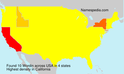 Surname Wordin in USA Surname Wordin in USA