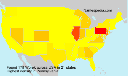 Surname Worek in USA Surname Worek in USA
