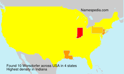 Surname Worsdorfer in USA