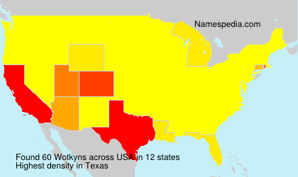Surname Wotkyns in USA Surname Wotkyns in USA